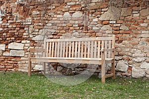 Park bench in the garden