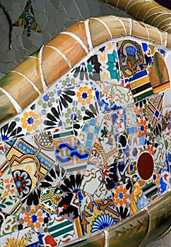 Park bench, Parc Guell, Barcelona