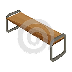 Park bench vector icon.Cartoon vector icon isolated on white background park bench.