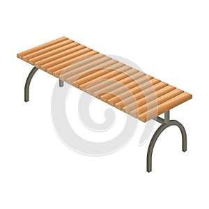 Park bench vector icon.Cartoon vector icon isolated on white background park bench.