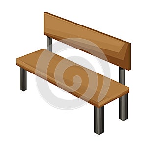Park bench vector icon.Cartoon vector icon isolated on white background park bench.