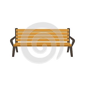 Park bench vector illustration flat style