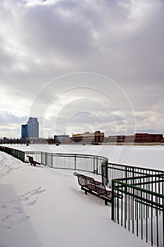 Park Benches overlooking the Grand River