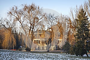 Park in Bishkek town. Kyrgyzstan