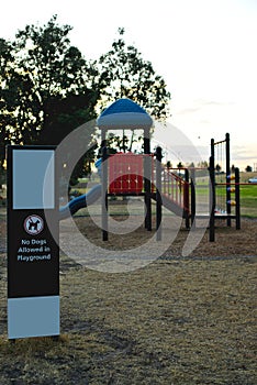 Park board with partly blanked space for copyspace