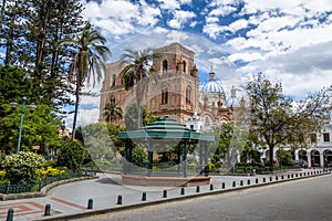 Park Calderon and Inmaculada Concepcion Cathedral - Cuenca, Ecuador photo