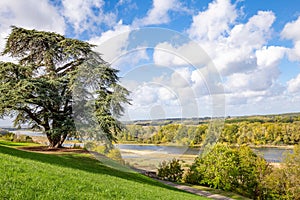 Park Chaumont-sur-Loire castle in France