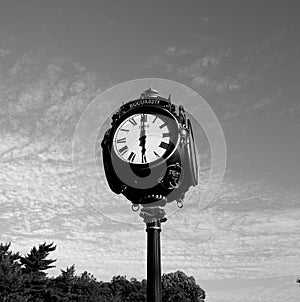 Park clock black white