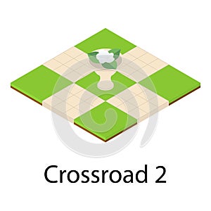 Park crossroad icon, isometric style
