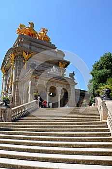 Park de la Ciutadella - thirty hectare large park close to always crowded historic center of Barcelona.