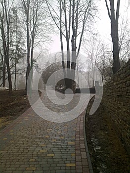 Park in early spring, Kamenets-Podolskiy, Ukraine