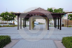 Park Gazebo Structure, benches