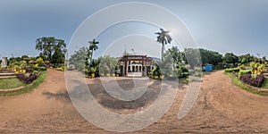 park green zone near gate in indian city in full spherical 360 hdri seamless panorama in equirectangular projection, panorama, VR