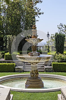 The park of the Greystone Mansion in Beverly Hills, Los Angeles, California, United States of America