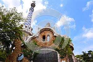 Park Guell in Barcelona. Spain