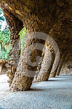 Park Guell in Barcelona, Spain