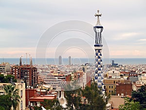 Park guell in barcelona, spain