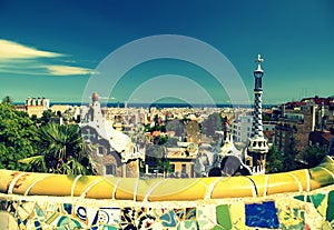 Park Guell in Barcelona, Spain.