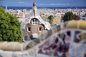 Park Guell in Barcelona, Spain.