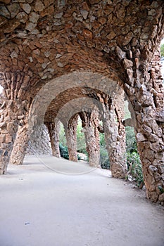 Park Guell in Barcelona, Spain