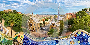 Park Guell in Barcelona, Spain