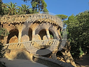 Park Guell in Barcelona, Spain.