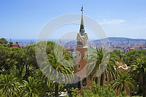 Park Guell in Barcelona, Spain