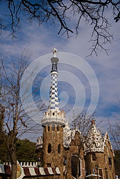 Park Guell in Barcelona, Spain.