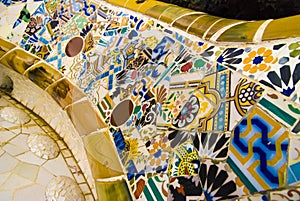 Park Guell bench, by Gaudi, Barcelona