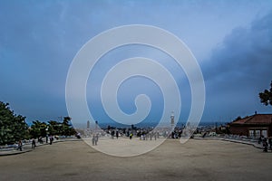 Park Guell at sunset, Barcelona