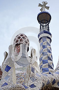 Park Guell tower photo