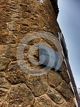 Park GÃ¼ell metal plate, Barcelona