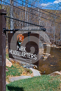 Park Headquarters Directional Sign at Catoctin Mountain Park