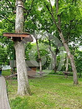 Park of heroes of Euro Maydan in Kamianets-Podilskyi city Ukraine