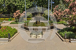 Park at Ibn Sina (Avicenna) Mausoleum in Hamadan, Ir photo