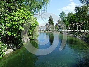 Park by Lake Bodensee in the city of Konstanz