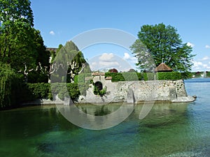 Park by Lake Bodensee in the city of Konstanz