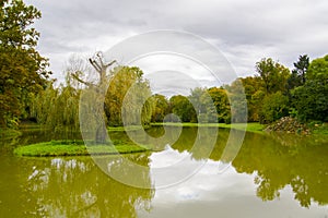 Park and lake in the Nadasdly Castle