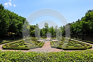 View of beautiful french park photo