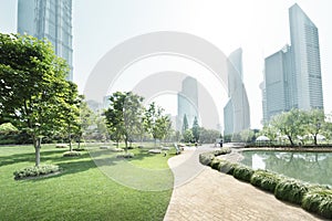 Park in lujiazui financial center, Shanghai