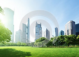 Park in lujiazui financial centre, Shanghai