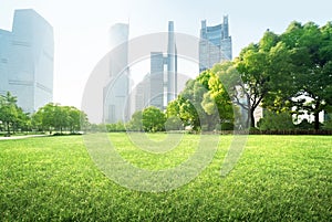 Park in lujiazui financial centre, Shanghai photo