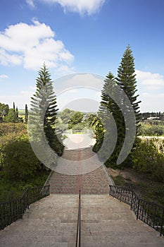 Park at monastery of Latroun in Israel