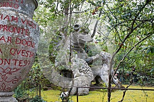 The Park of the Monsters of Bomarzo,is a Renaissance garden of 1500 with many monstrous statues that still represent a mystery