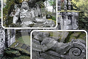 The Park of the Monsters of Bomarzo,is a Renaissance garden of 1500 with many monstrous statues that still represent a mystery