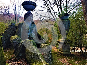 Park of the Monsters, Sacred Grove, Garden of Bomarzo. Ceres, Goddess of agriculture, grain crops and fertility