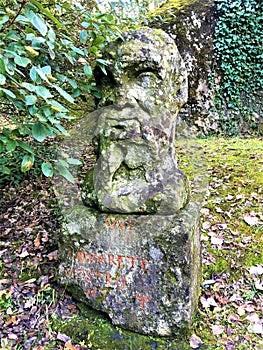 Park of the Monsters, Sacred Grove, Garden of Bomarzo. Pier Francesco Orsini and his statues
