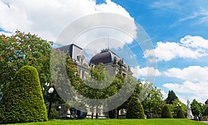 Park Montbenon and beautiful sky