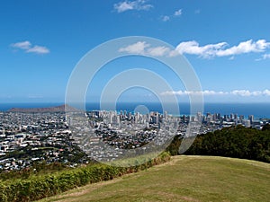 Park in the mountains with view of Diamondhead and the city of H