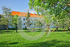 Park near the Dobo Mansion in Levice